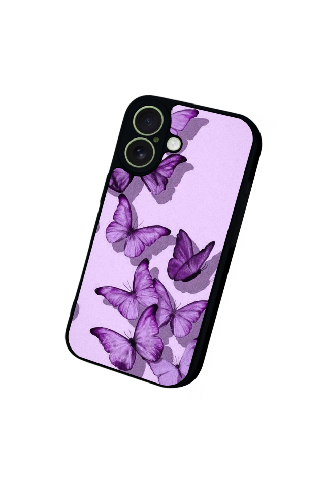 iPhone 17 Uyumlu Kelebek Tasarımlı Glossy Premium Kılıf