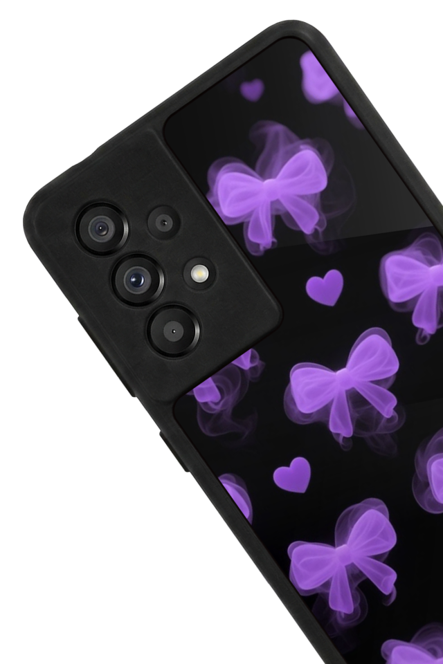Samsung Galaxy A73 Uyumlu Kurdele Tasarımlı Glossy Premium Kılıf