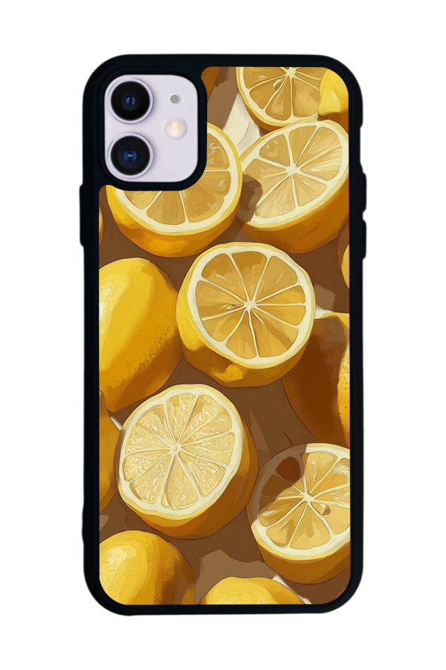 iPhone 11 Uyumlu Limon Tasarımlı Glossy Premium Kılıf