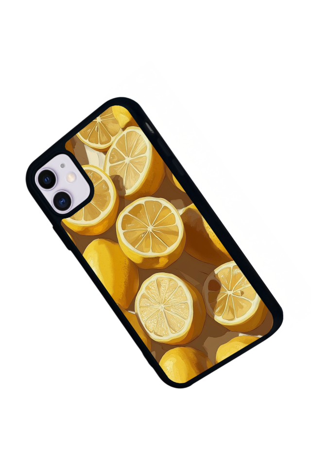 iPhone 11 Uyumlu Limon Tasarımlı Glossy Premium Kılıf