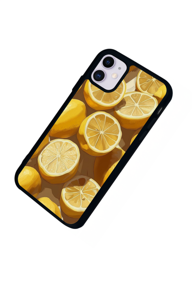 iPhone 11 Uyumlu Limon Tasarımlı Glossy Premium Kılıf