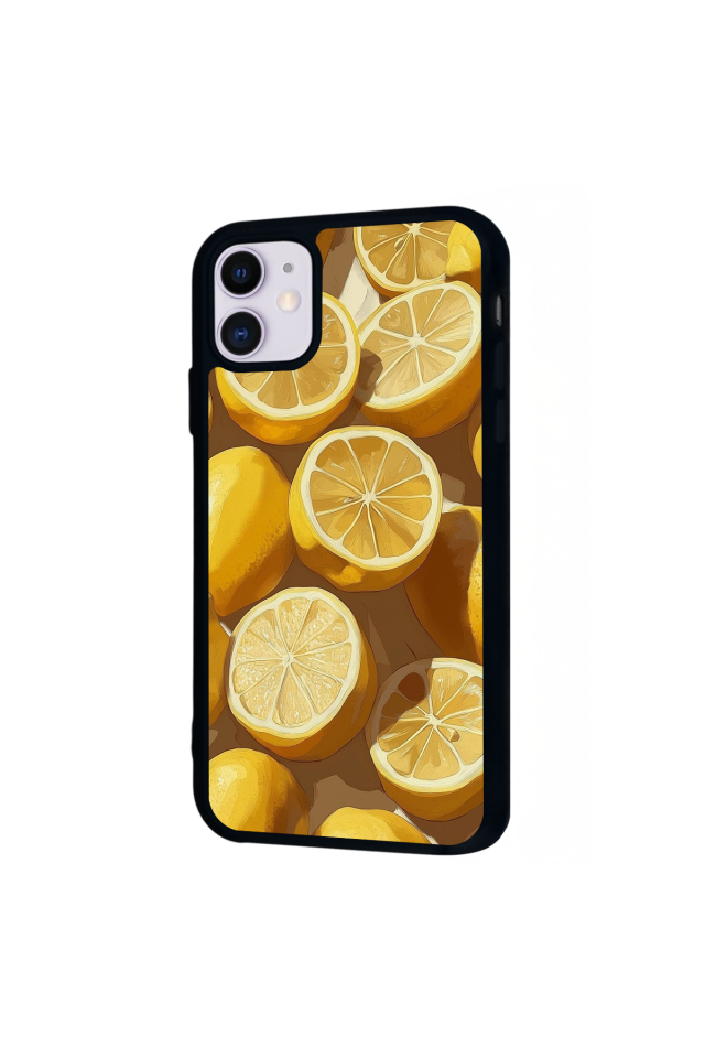 iPhone 11 Uyumlu Limon Tasarımlı Glossy Premium Kılıf