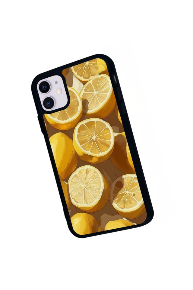 iPhone 11 Uyumlu Limon Tasarımlı Glossy Premium Kılıf