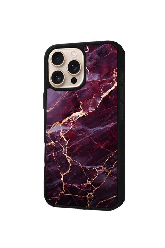 iPhone 14 Pro Max Uyumlu Mermer Marble Tasarımlı Glossy Premium Kılıf