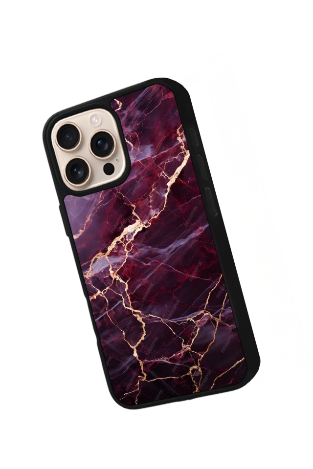 iPhone 14 Pro Max Uyumlu Mermer Marble Tasarımlı Glossy Premium Kılıf