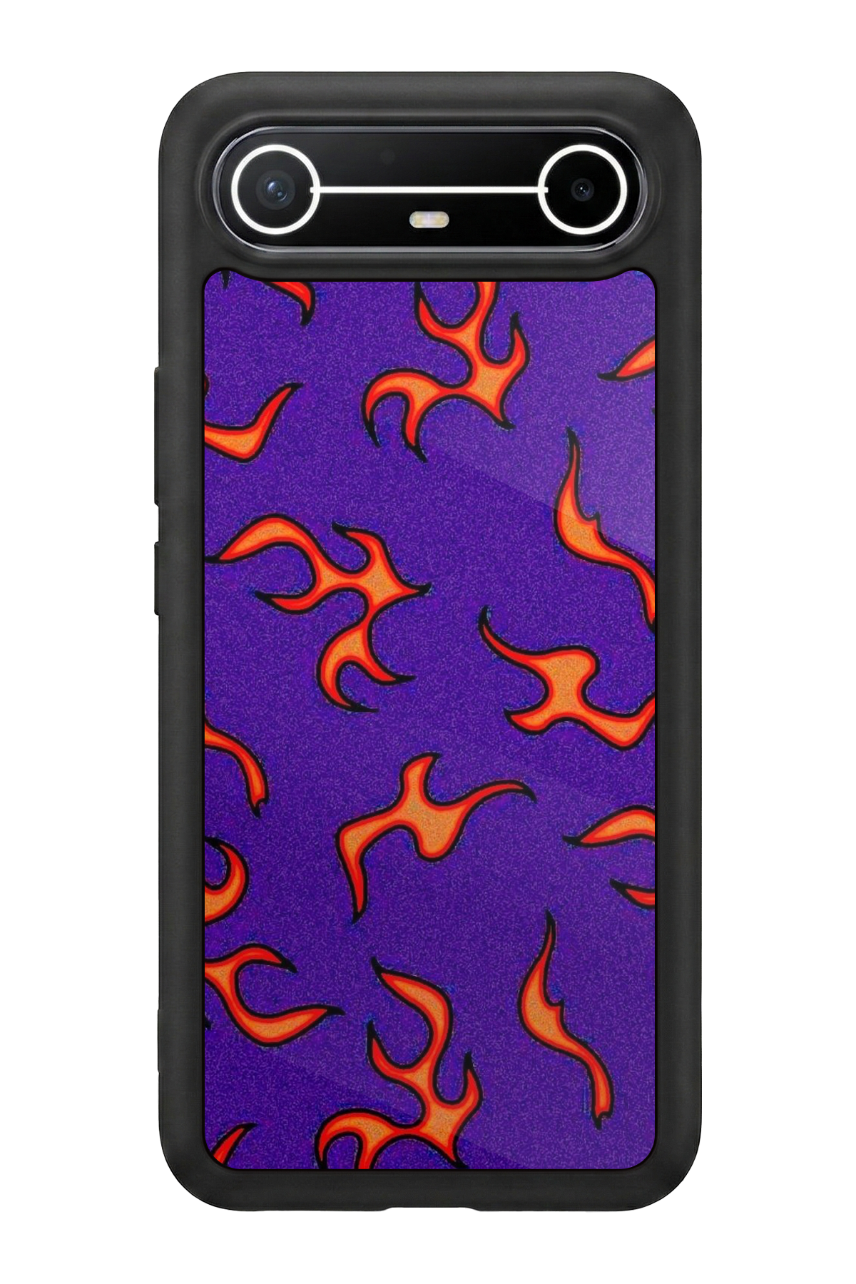 Tecno Spark Slim 5G Uyumlu Retro Flame Patterns Tasarımlı Glossy Premium Kılıf