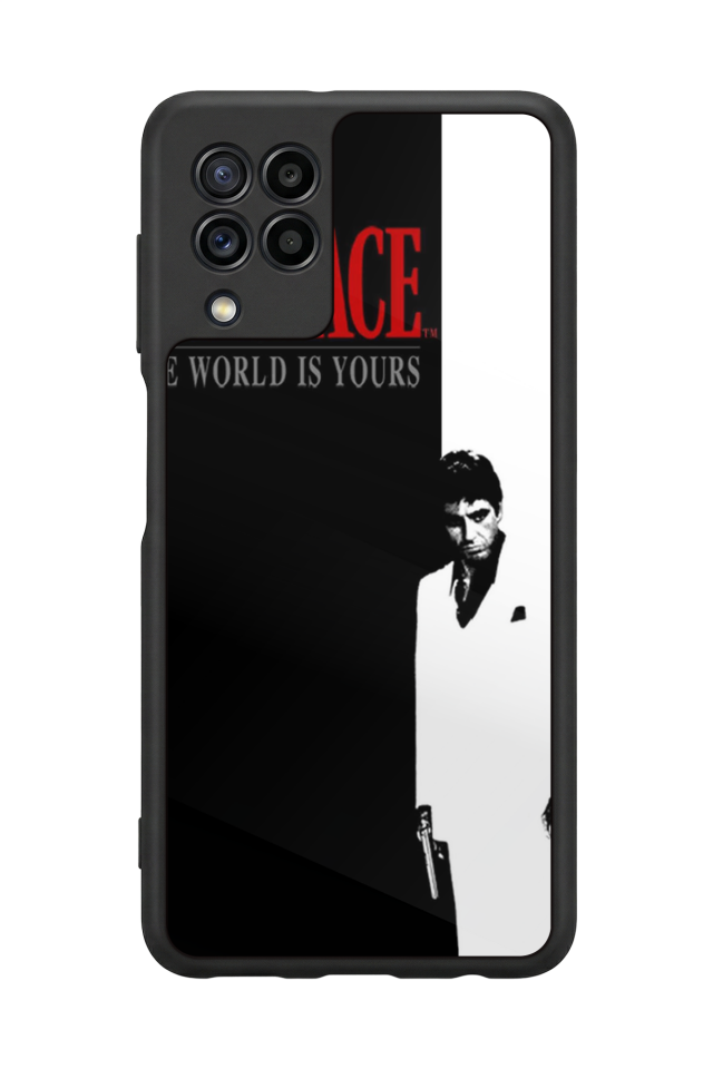 Samsung Galaxy M22 Uyumlu Scarface Tasarımlı Glossy Premium Kılıf
