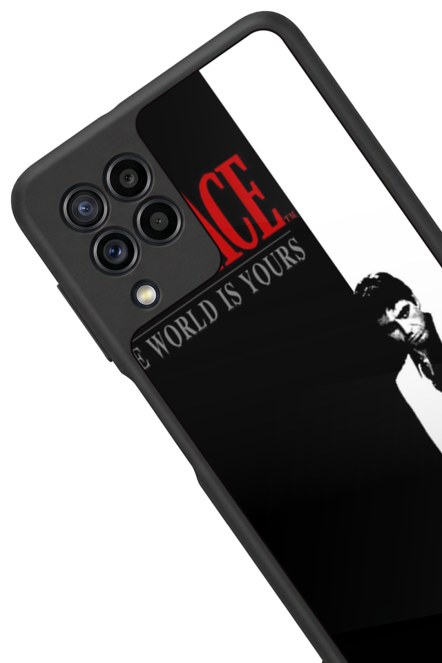 Samsung Galaxy M22 Uyumlu Scarface Tasarımlı Glossy Premium Kılıf