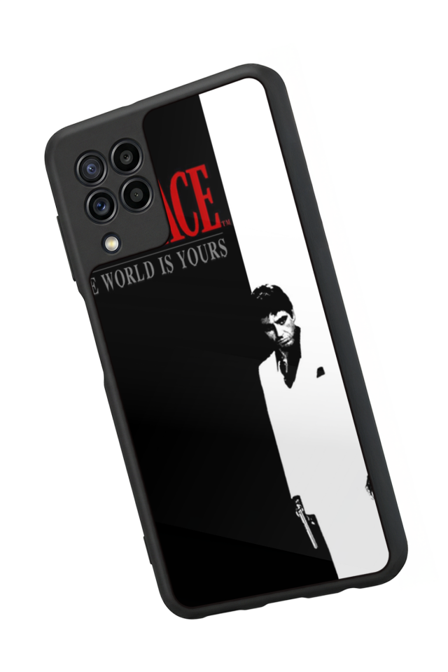 Samsung Galaxy M22 Uyumlu Scarface Tasarımlı Glossy Premium Kılıf