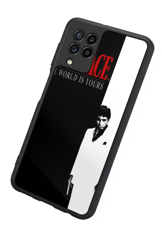 Samsung Galaxy M22 Uyumlu Scarface Tasarımlı Glossy Premium Kılıf