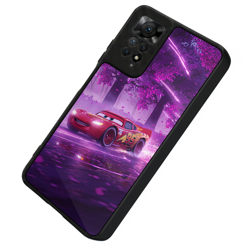 Xiaomi Redmi Note 12 Pro Uyumlu Şimsek McQueen Tasarımlı Glossy Premium Kılıf