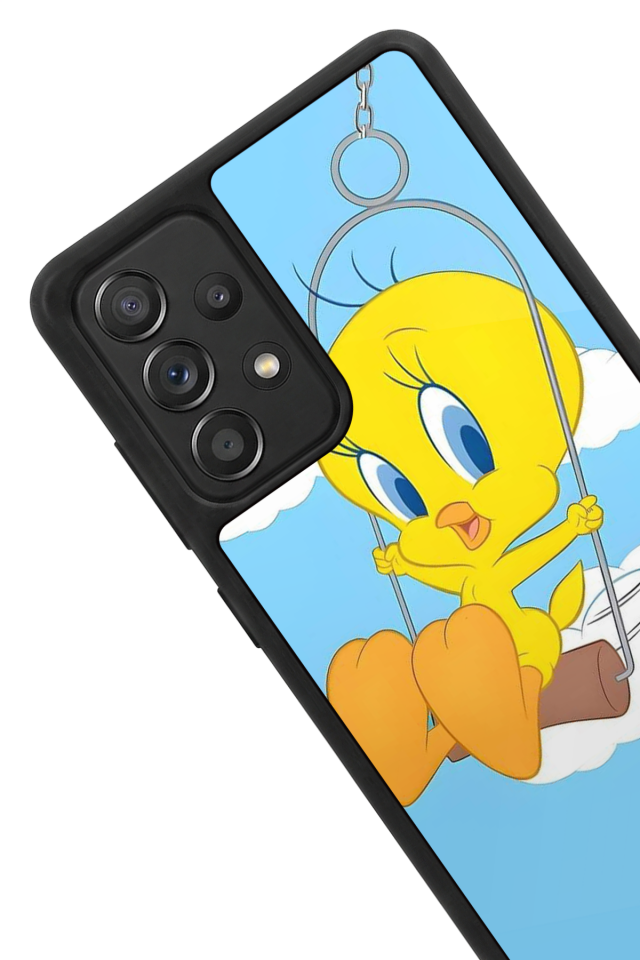 Samsung Galaxy A72 Uyumlu Tweety Tasarımlı Glossy Premium Kılıf