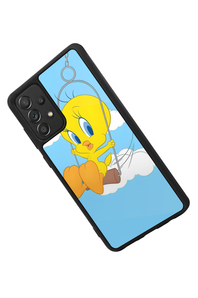 Samsung Galaxy A72 Uyumlu Tweety Tasarımlı Glossy Premium Kılıf