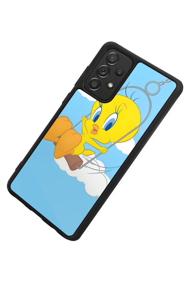 Samsung Galaxy A72 Uyumlu Tweety Tasarımlı Glossy Premium Kılıf