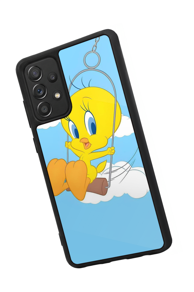 Samsung Galaxy A72 Uyumlu Tweety Tasarımlı Glossy Premium Kılıf