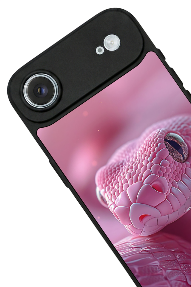 iPhone 17 Air Uyumlu Yılan Tasarımlı Glossy Premium Kılıf