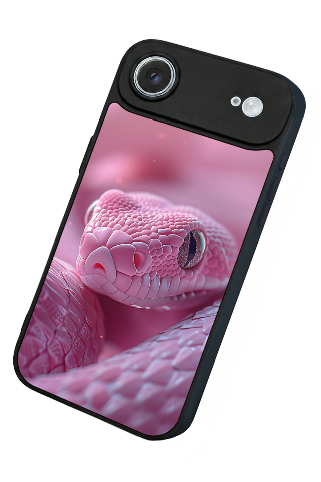 iPhone 17 Air Uyumlu Yılan Tasarımlı Glossy Premium Kılıf