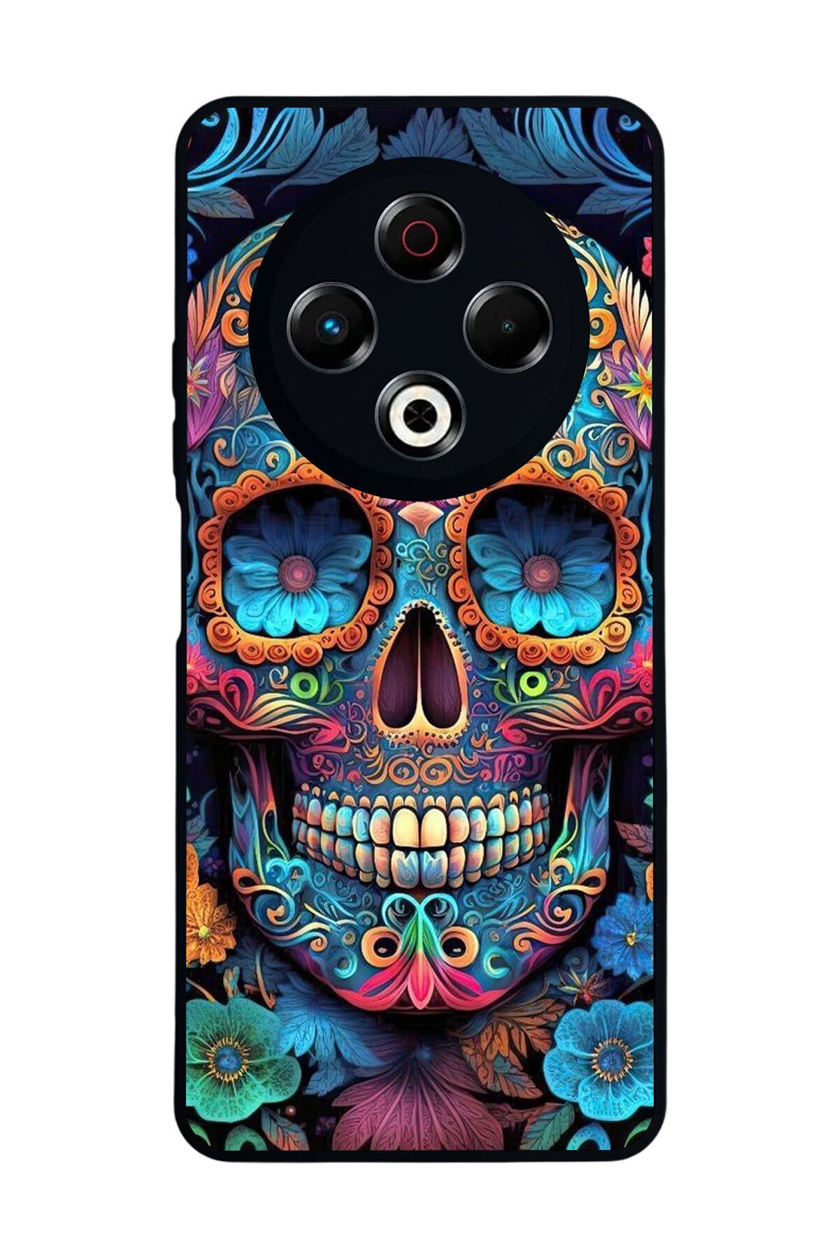 Tecno Spark 30 Uyumlu KuruKafa Tasarımlı Glossy Premium Kılıf