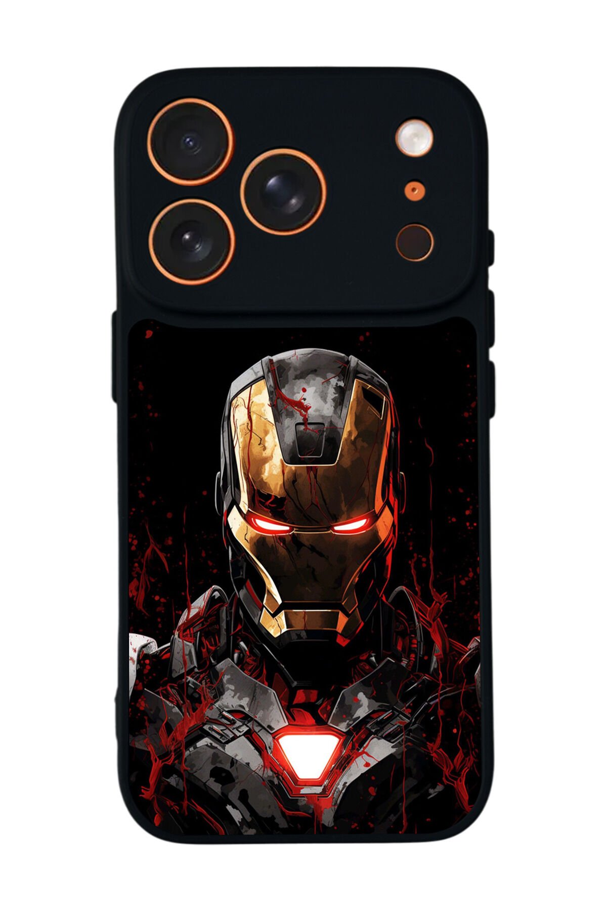 iPhone 17 Pro Uyumlu Iron Man ( Demir Adam ) Tasarımlı Glossy Premium Kılıf