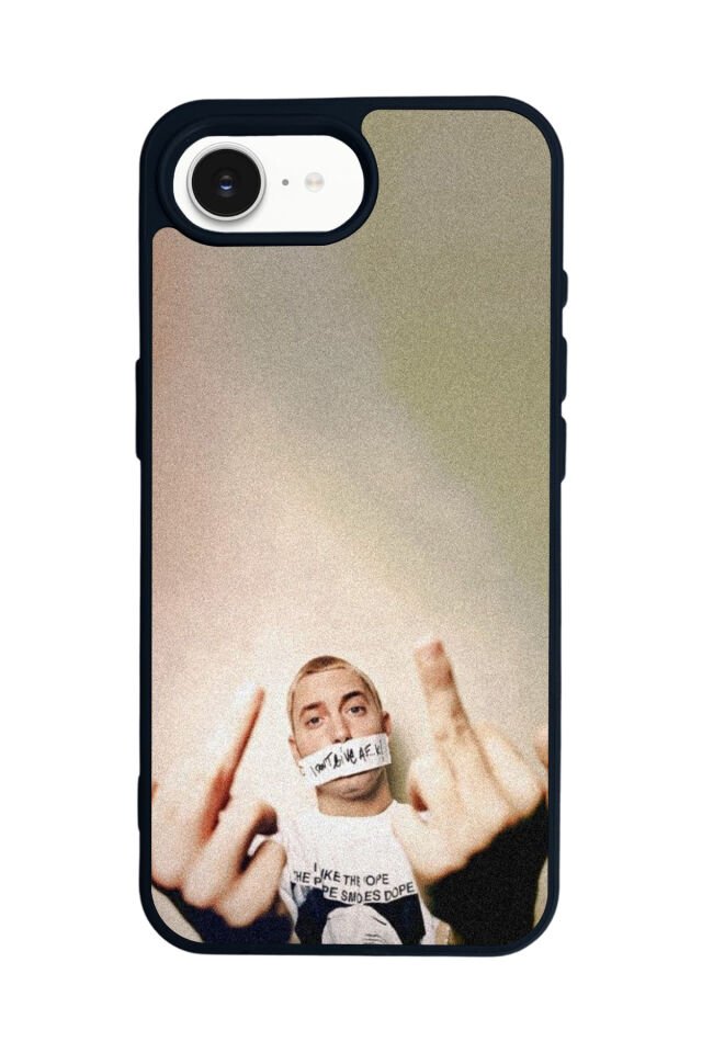 iPhone 16E Uyumlu Eminem Tasarımlı Glossy Premium Kılıf