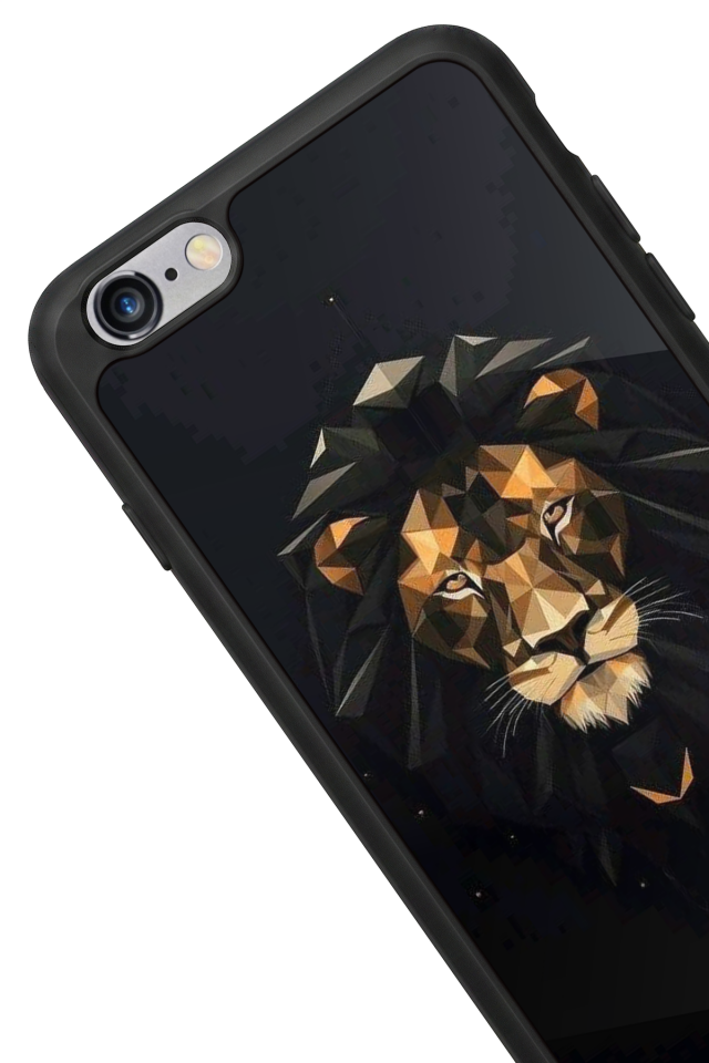 iPhone 6s Plus Uyumlu Aslan Tasarımlı Glossy Premium Kılıf