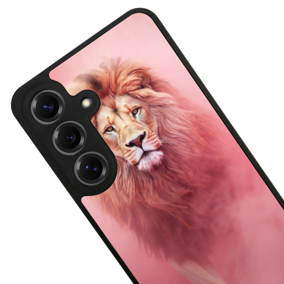 Samsung Galaxy S25 Uyumlu Aslan Tasarımlı Glossy Premium Kılıf