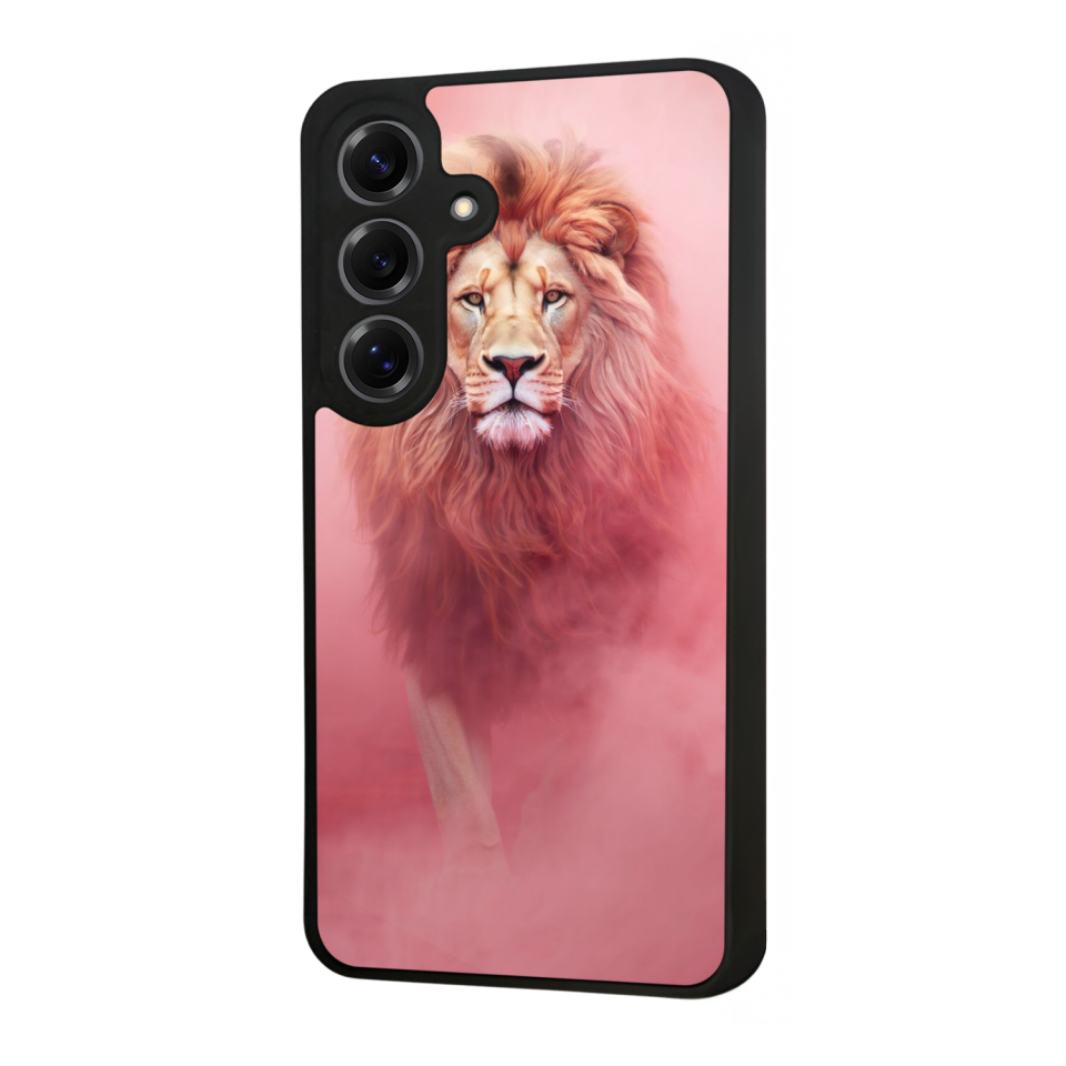 Samsung Galaxy S25 Uyumlu Aslan Tasarımlı Glossy Premium Kılıf