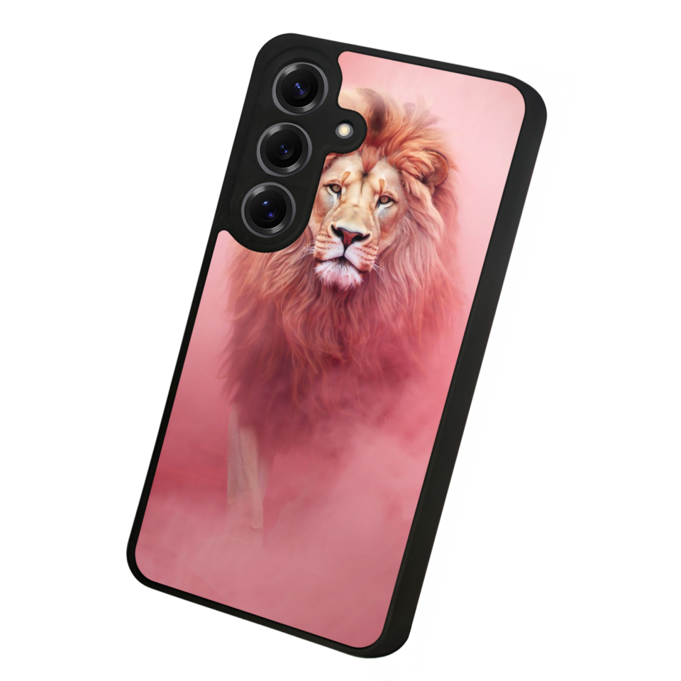 Samsung Galaxy S25 Uyumlu Aslan Tasarımlı Glossy Premium Kılıf