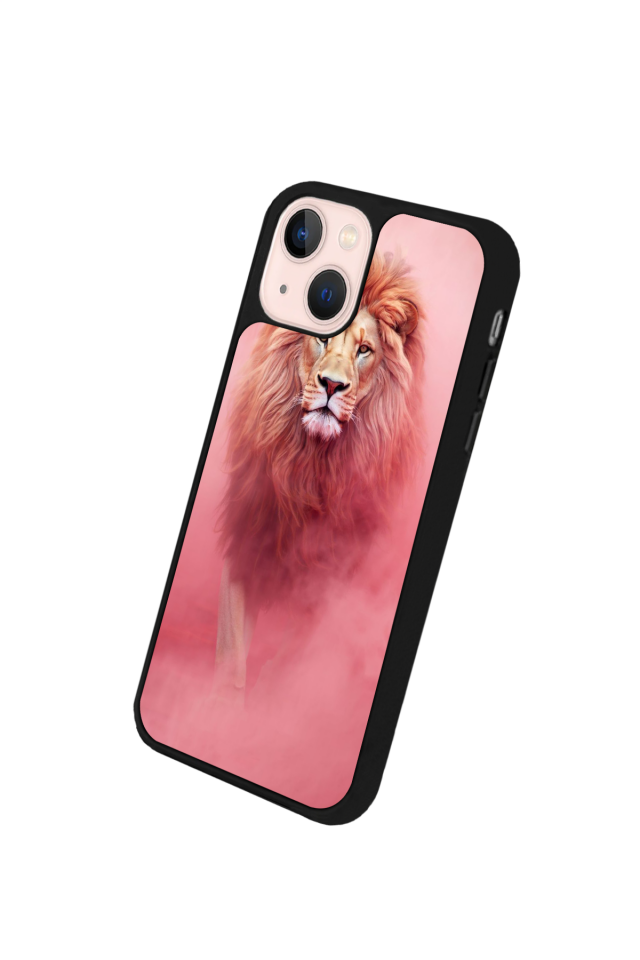iPhone 13/14 Uyumlu Aslan Tasarımlı Glossy Premium Kılıf