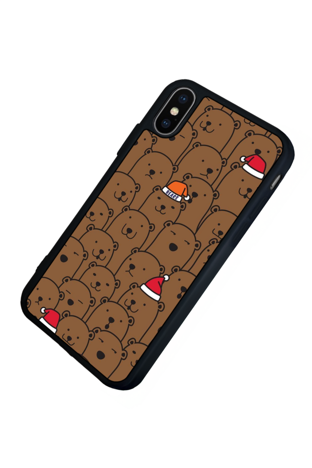 iPhone X/ XS Uyumlu Ayı Tasarımlı Glossy Premium Kılıf