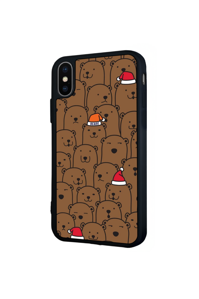 iPhone X/ XS Uyumlu Ayı Tasarımlı Glossy Premium Kılıf