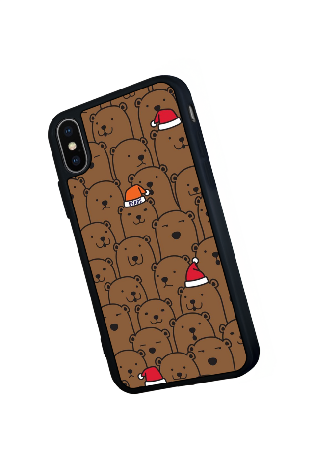 iPhone X/ XS Uyumlu Ayı Tasarımlı Glossy Premium Kılıf