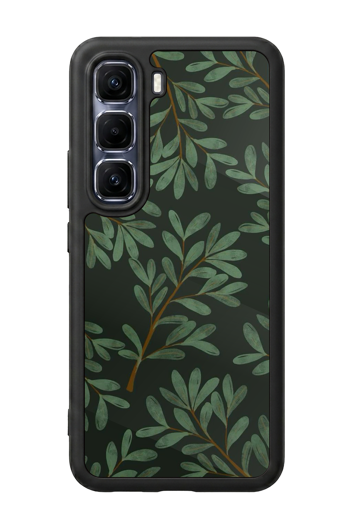 Infinix Hot 60 Pro Plus Uyumlu Botanik Tasarımlı Glossy Premium Kılıf