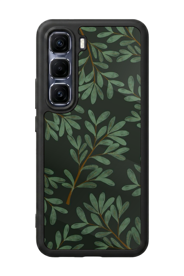 Infinix Hot 60 Pro Plus Uyumlu Botanik Tasarımlı Glossy Premium Kılıf