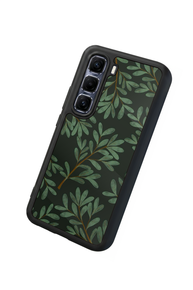 Infinix Hot 60 Pro Plus Uyumlu Botanik Tasarımlı Glossy Premium Kılıf