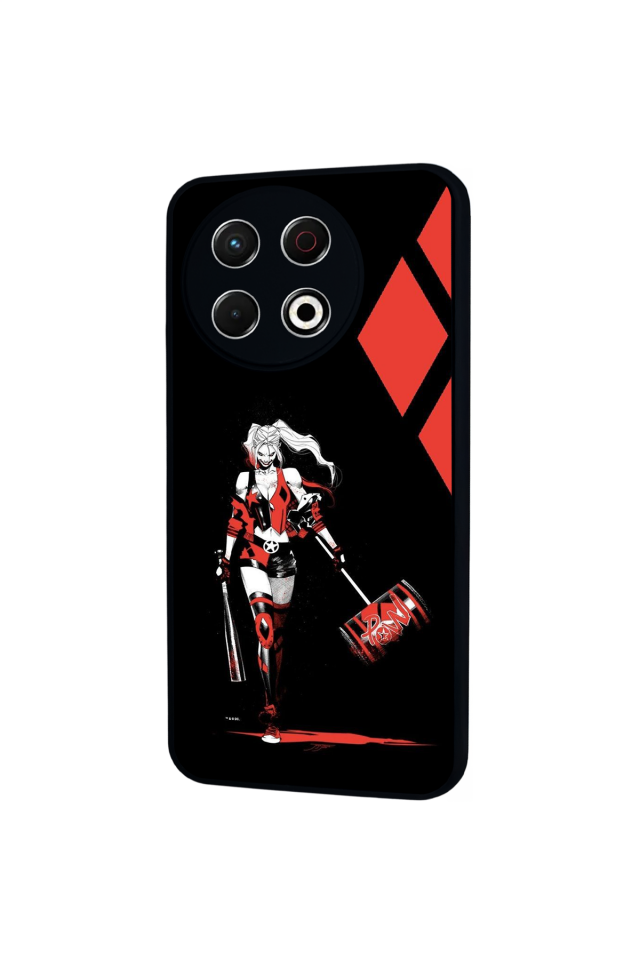 Tecno Spark 30 Pro Uyumlu HarleyQueen Tasarımlı Glossy Premium Kılıf