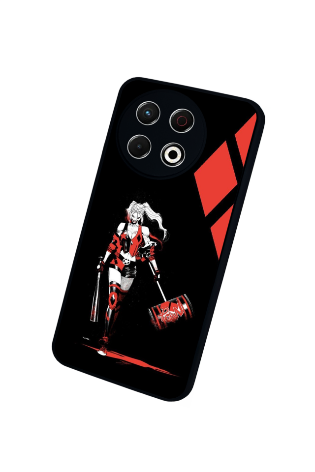 Tecno Spark 30 Pro Uyumlu HarleyQueen Tasarımlı Glossy Premium Kılıf