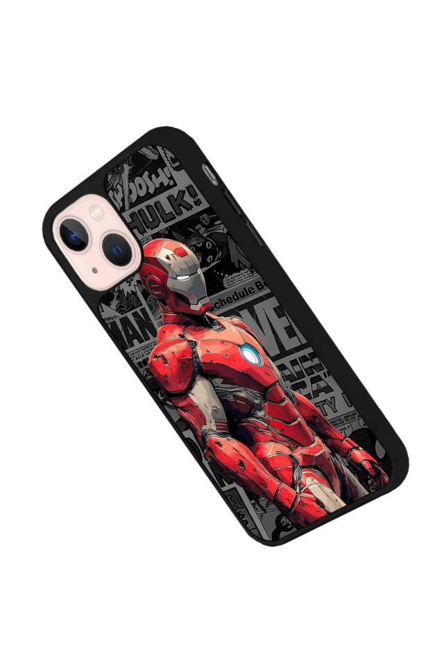 iPhone 13 Mini Uyumlu Iron Man ( Demir Adam ) Tasarımlı Glossy Premium Kılıf