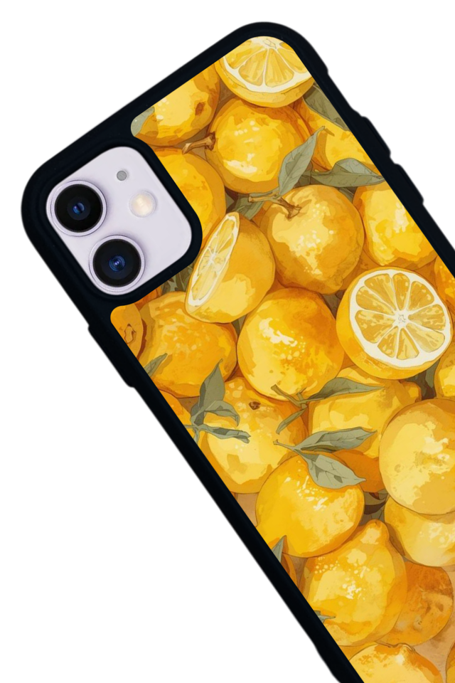 iPhone 11 Uyumlu Limon Tasarımlı Glossy Premium Kılıf