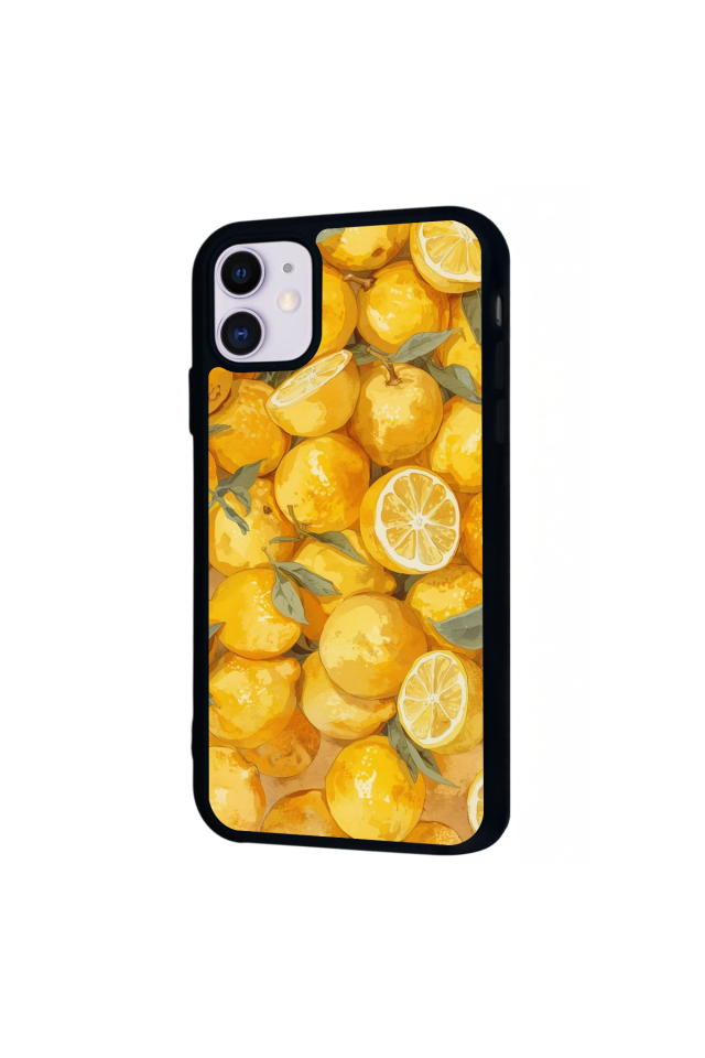 iPhone 11 Uyumlu Limon Tasarımlı Glossy Premium Kılıf