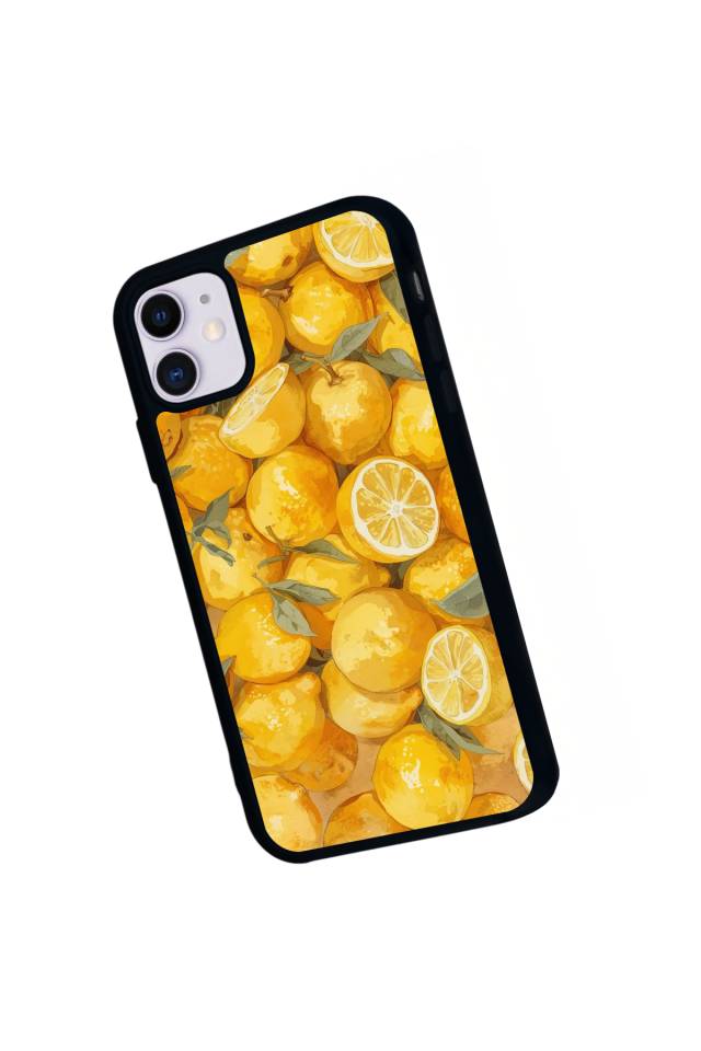 iPhone 11 Uyumlu Limon Tasarımlı Glossy Premium Kılıf