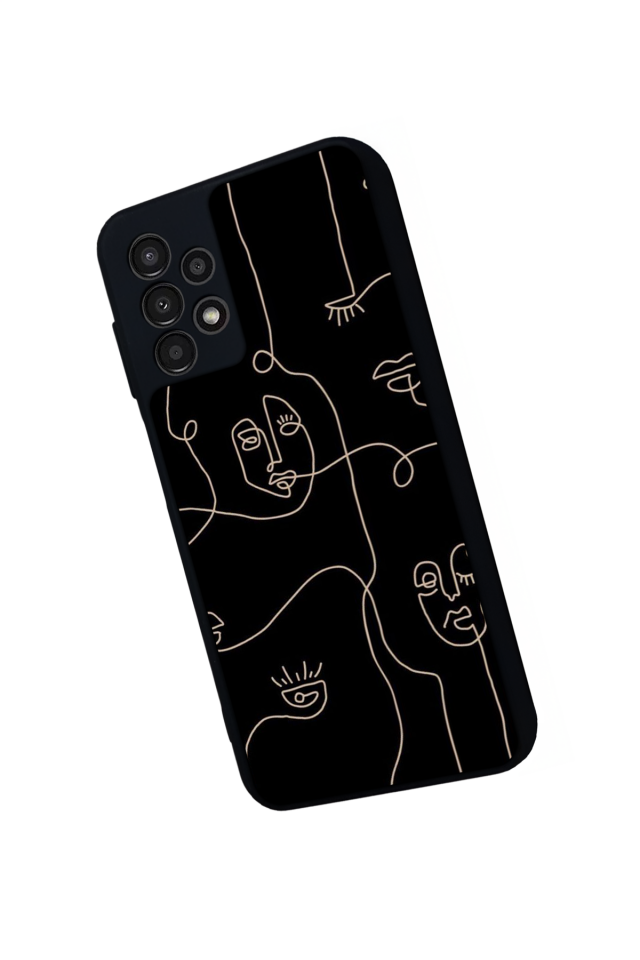 Samsung Galaxy A13 Uyumlu Line Art Tasarımlı Glossy Premium Kılıf