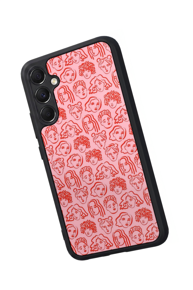 Samsung Galaxy M34 Uyumlu Line Art Tasarımlı Glossy Premium Kılıf