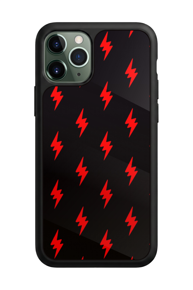 iPhone 11 Pro Uyumlu Simsek Tasarımlı Glossy Premium Kılıf