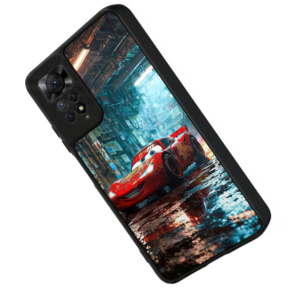 Xiaomi Redmi Note 12 Pro Uyumlu Şimsek McQueen Tasarımlı Glossy Premium Kılıf