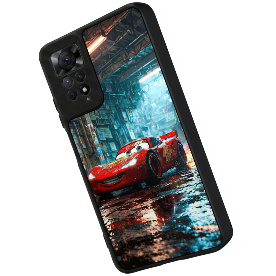 Xiaomi Redmi Note 12 Pro Uyumlu Şimsek McQueen Tasarımlı Glossy Premium Kılıf