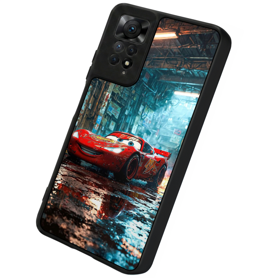 Xiaomi Redmi Note 12 Pro Uyumlu Şimsek McQueen Tasarımlı Glossy Premium Kılıf