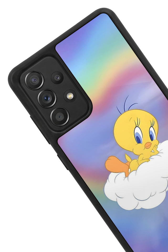 Samsung Galaxy A72 Uyumlu Tweety Tasarımlı Glossy Premium Kılıf