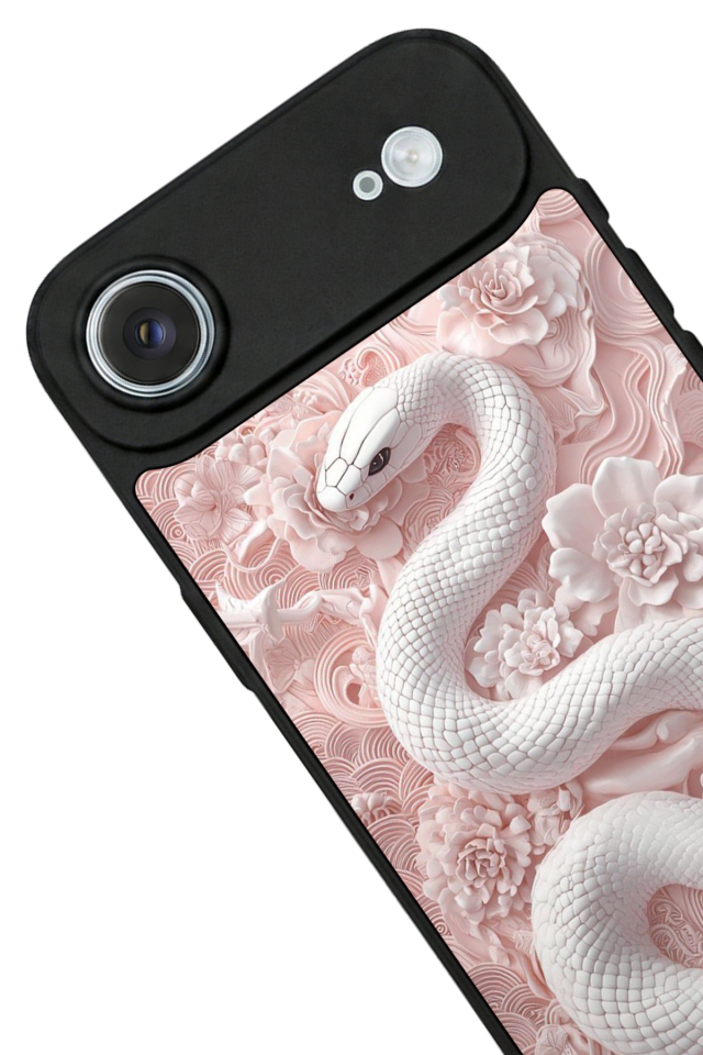 iPhone 17 Air Uyumlu Yılan Tasarımlı Glossy Premium Kılıf