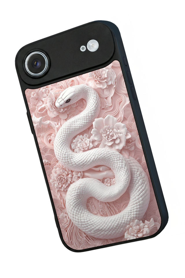 iPhone 17 Air Uyumlu Yılan Tasarımlı Glossy Premium Kılıf